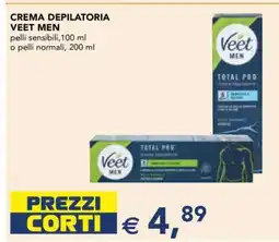 Esselunga Crema Depilatoria Veet Men offerta