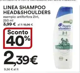 Coop LINEA SHAMPOO HEAD&SHOULDERS offerta