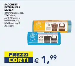 Esselunga SACCHETTI PATTUMIERA MYSAC offerta