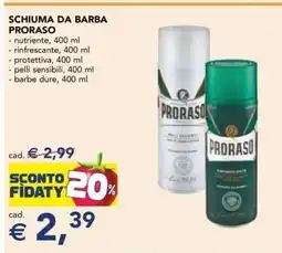 Esselunga SCHIUMA DA BARBA PRORASO offerta