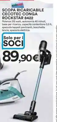 Coop SCOPA RICARICABILE CECOTEC CONGA ROCKSTAR 8422 offerta