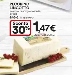 Coop PECORINO LINGOTTO offerta