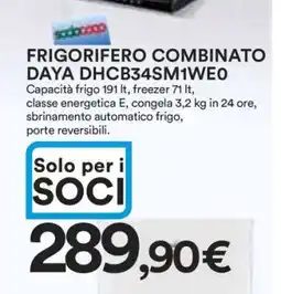 Coop FRIGORIFERO COMBINATO DAYA DHCB34SM1WE0 offerta