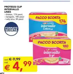 Esselunga PROTEGGI-SLIP INTERVALLO LINES offerta
