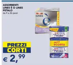 Esselunga ASSORBENTI LINES È O LINES PETALO offerta