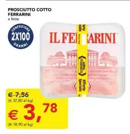Esselunga Prosciutto Cotto Ferrarini offerta