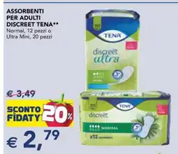 Esselunga ASSORBENTI PER ADULTI DISCREET TENA offerta