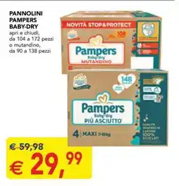 Esselunga Pannolini Pampers Baby Dry offerta