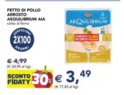 Esselunga Petto di Pollo Arrosto Aequilibrium AIA offerta