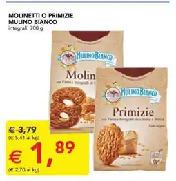 Esselunga Molinetti o Primizie Mulino Bianco offerta