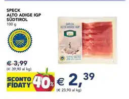 Esselunga SPECK ALTO ADIGE IGP SÜDTIROL offerta
