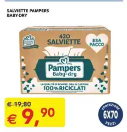 Esselunga Salviette Pampers Baby-Dry offerta