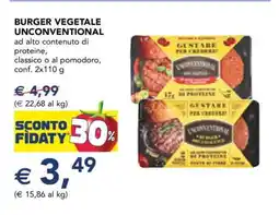 Esselunga BURGER VEGETALE UNCONVENTIONAL offerta