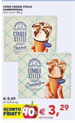 Esselunga CONO CINQUE STELLE SAMMONTANA offerta