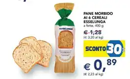 Esselunga Pane Morbido ai 6 Cereali Esselunga offerta
