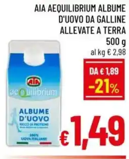 A&O Aia aequilibrium albume d'uovo da galline allevate a terra offerta
