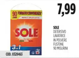Carico Cash & Carry Sole detersivo lavatrice in polvere fustone 90 misurini offerta