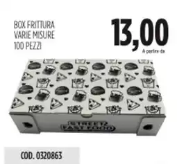 Carico Cash & Carry Box frittura varie misure 100 pezzi offerta