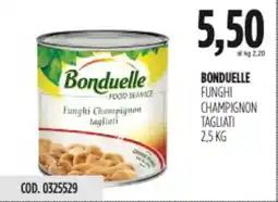 Carico Cash & Carry Bonduelle funghi champignon tagliati offerta