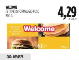 Carico Cash & Carry Welcome fettine di formaggio fuso offerta