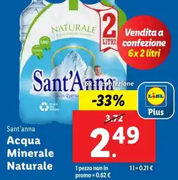 Lidl Sant'anna Acqua Minerale Naturale offerta
