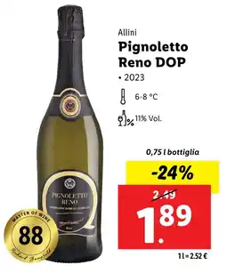 Lidl Allini Pignoletto Reno DOP offerta