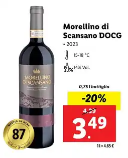 Lidl Morellino di Scansano DOCG offerta