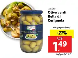 Lidl Italiamo Olive verdi Bella di Cerignola offerta