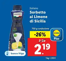 Lidl Italiamo Sorbetto al Limone di Sicilia offerta