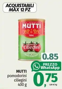 Pam MUTTI pomodorini ciliegini offerta