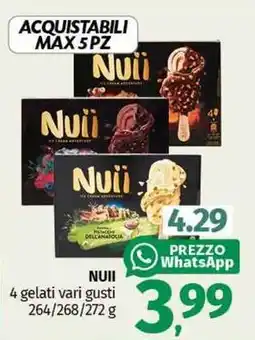Pam NUII 4 gelati vari gusti offerta