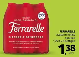 Pam FERRARELLE acqua minerale naturale offerta