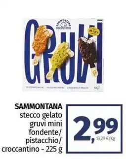 Pam SAMMONTANA stecco gelato gruvi mini fondente/ pistacchio/ croccantino offerta
