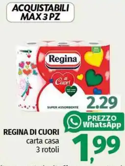 Pam REGINA DI CUORI carta casa 3 rotoli offerta