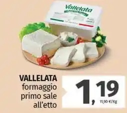 Pam VALLELATA formaggio primo sale all'etto offerta
