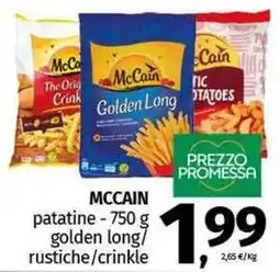 Pam MCCAIN patatine - golden long/ rustiche/crinkle offerta