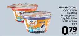 Pam PARMALAT ZYMIL yogurt magro alla greca bianco/pesca/ fragola/mirtillo offerta