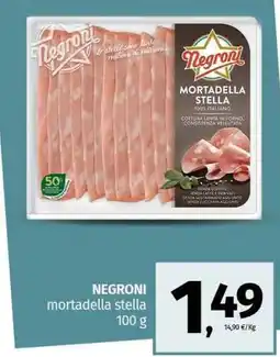 Pam NEGRONI mortadella stella offerta