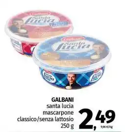 Pam GALBANI santa lucia mascarpone classico/senza lattosio offerta