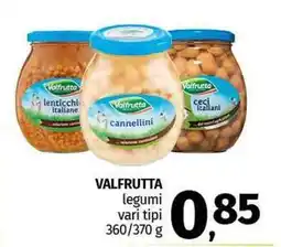 Pam VALFRUTTA legumi vari tipi offerta