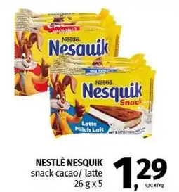 Pam NESTLÉ NESQUIK snack cacao/latte offerta
