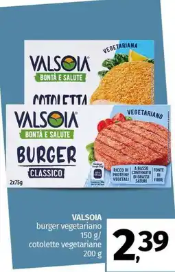 Pam VALSOIA burger vegetariano/cotolette vegetariane offerta