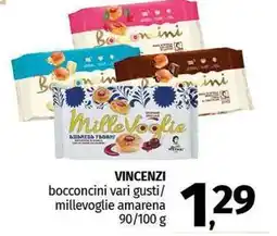 VINCENZI bocconcini vari gusti/ millevoglie amarena