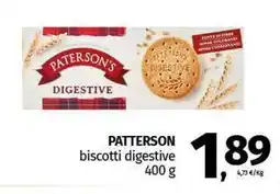 Pam PATTERSON biscotti digestive offerta