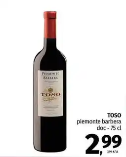 Pam TOSO piemonte barbera doc offerta