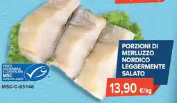 Sapore di Mare Porzioni di merluzzo nordico leggermente salato offerta