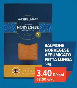Sapore di Mare Salmone norvegese affumicato fetta lunga offerta