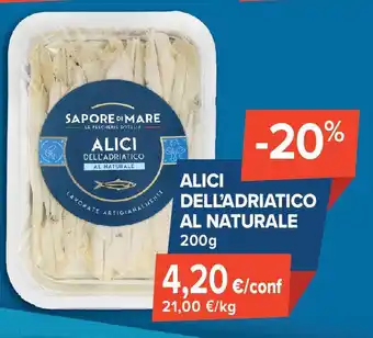 Sapore di Mare Alici dell'adriatico al naturale offerta