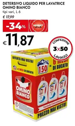 Bennet Detersivo liquido per lavatrice OMINO BIANCO offerta