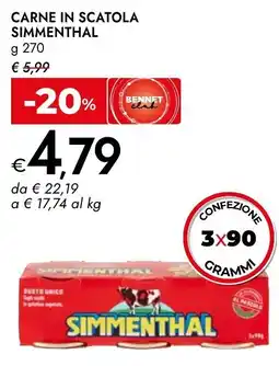 Bennet Carne in scatola SIMMENTHAL offerta